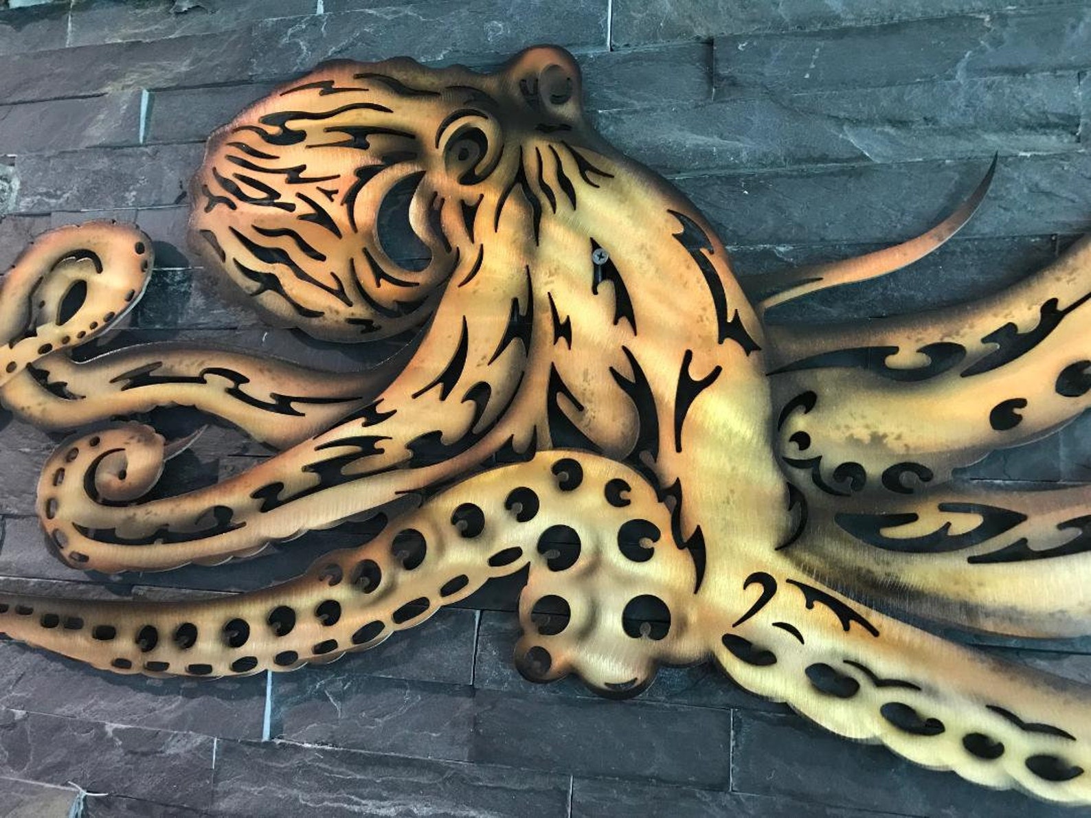 Octopus Aged Copper Etsy