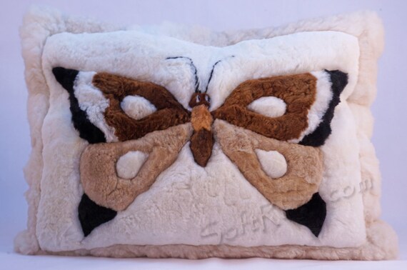 Alpaca Fur Pillow 24x32 Butterfly Alpaca fur pillow | Etsy