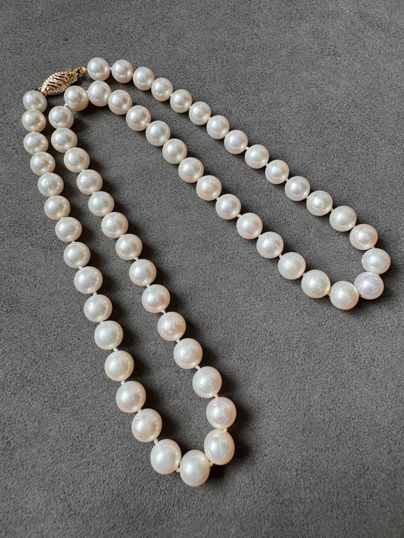 Vintage 14K Strand of Cultured Pearls- 6.5mm - 18"