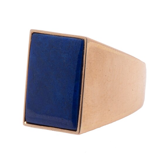Vintage 14K Lapis Ring - Unisex