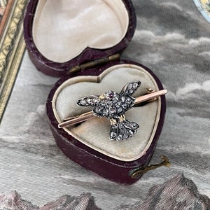 Victorian Rose Cut Diamond Bird Pin