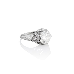 Edwardianischer 2.82 Karat Diamantring - VVS2 GIA