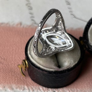Late Edwardian/ Early Art Deco Marquise Cut Diamond Engagement - Etsy