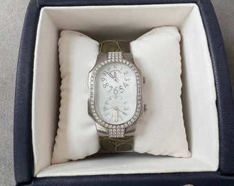 Philip Stein Diamond Mother of Pearl Dual Dial Stainless  display picture 1
