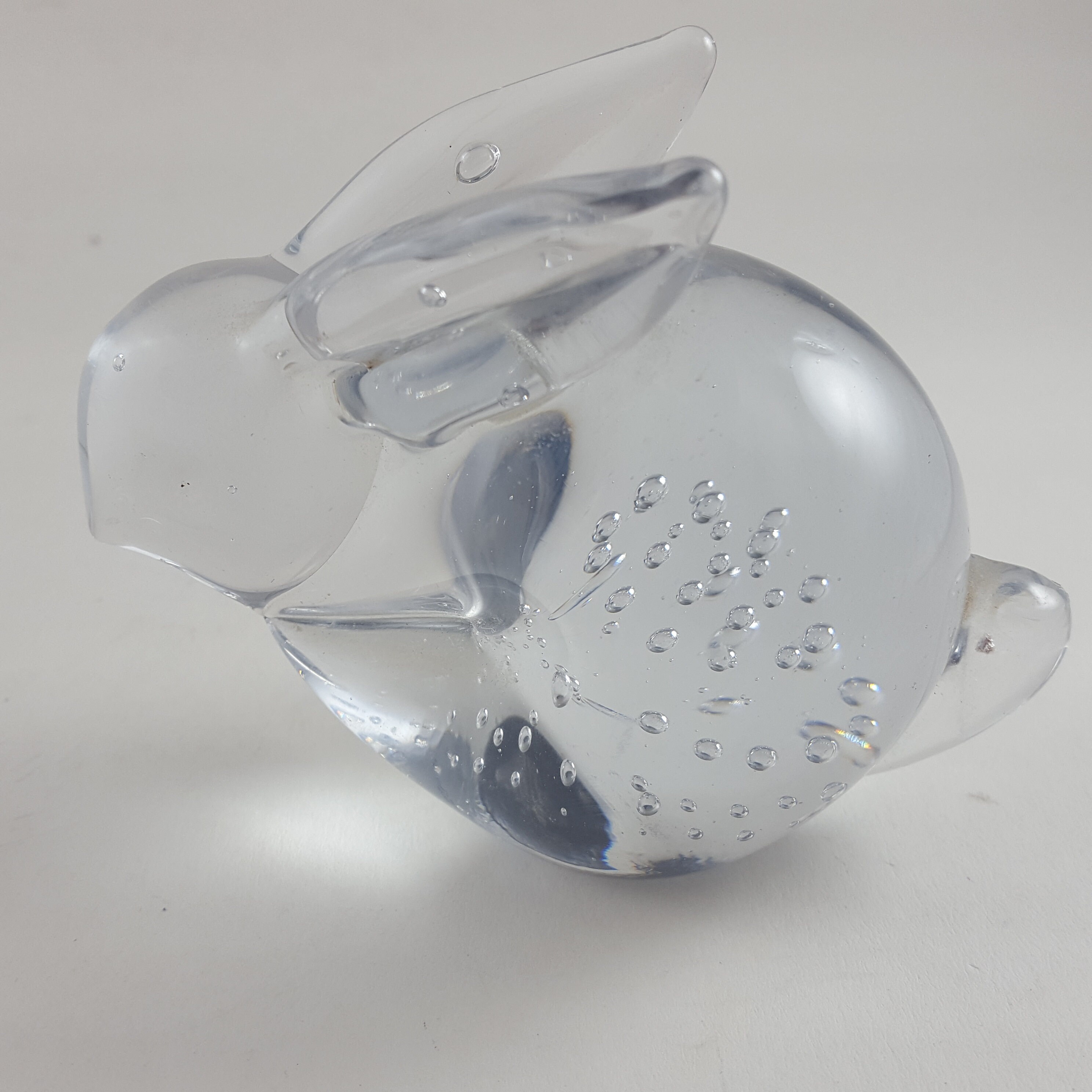 Wonderful Hand Made Art Glass Rabbit / Bunny - Bubble Glass Figurine ...