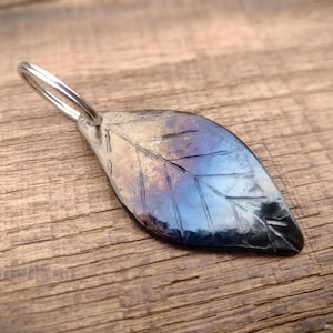 Hand Forged Leaf Keychain
