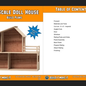 1/6 Scale Doll House Plans - 1:6 DIY Dollhouse - Etsy