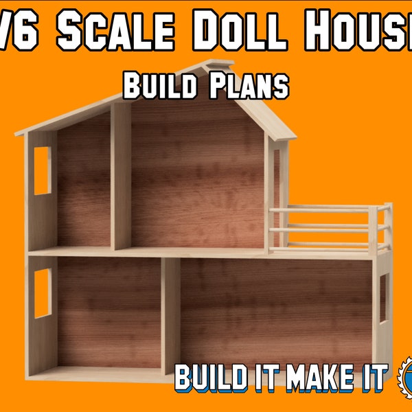 1/6 Scale Doll House Plans - 1:6 DIY Dollhouse