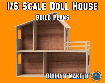 1/6 Scale Doll House Plans - 1:6 DIY Barbie Dollhouse