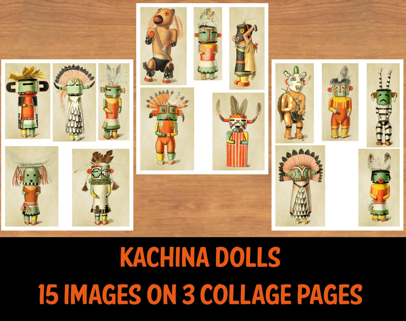 Printable Kachina Doll Images, Kachina Doll Collage Sheets ...