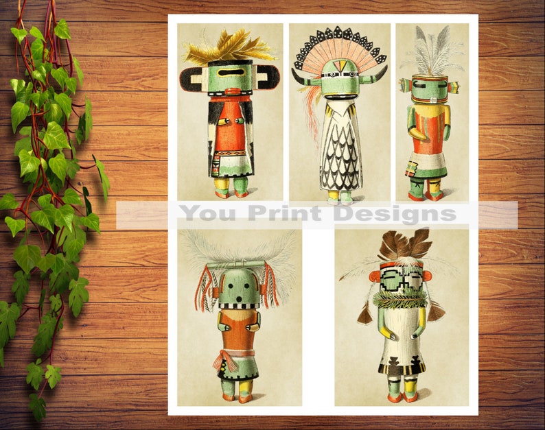 Printable Kachina Doll Images, Kachina Doll Collage Sheets ...
