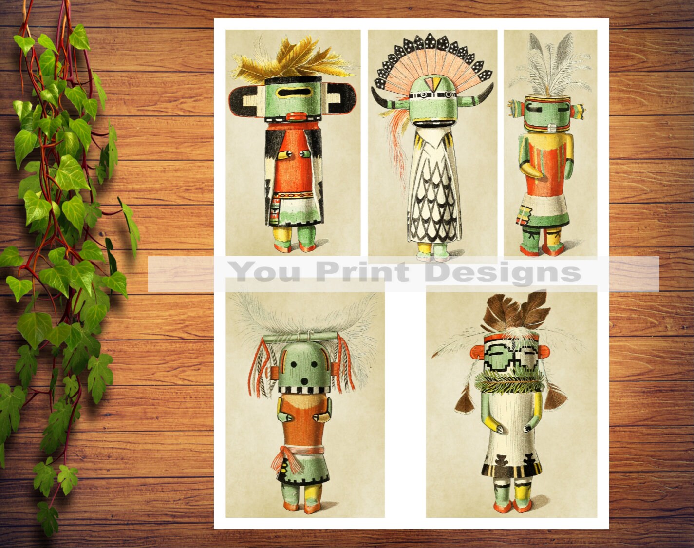 Printable Kachina Doll Images, Kachina Doll Collage Sheets ...