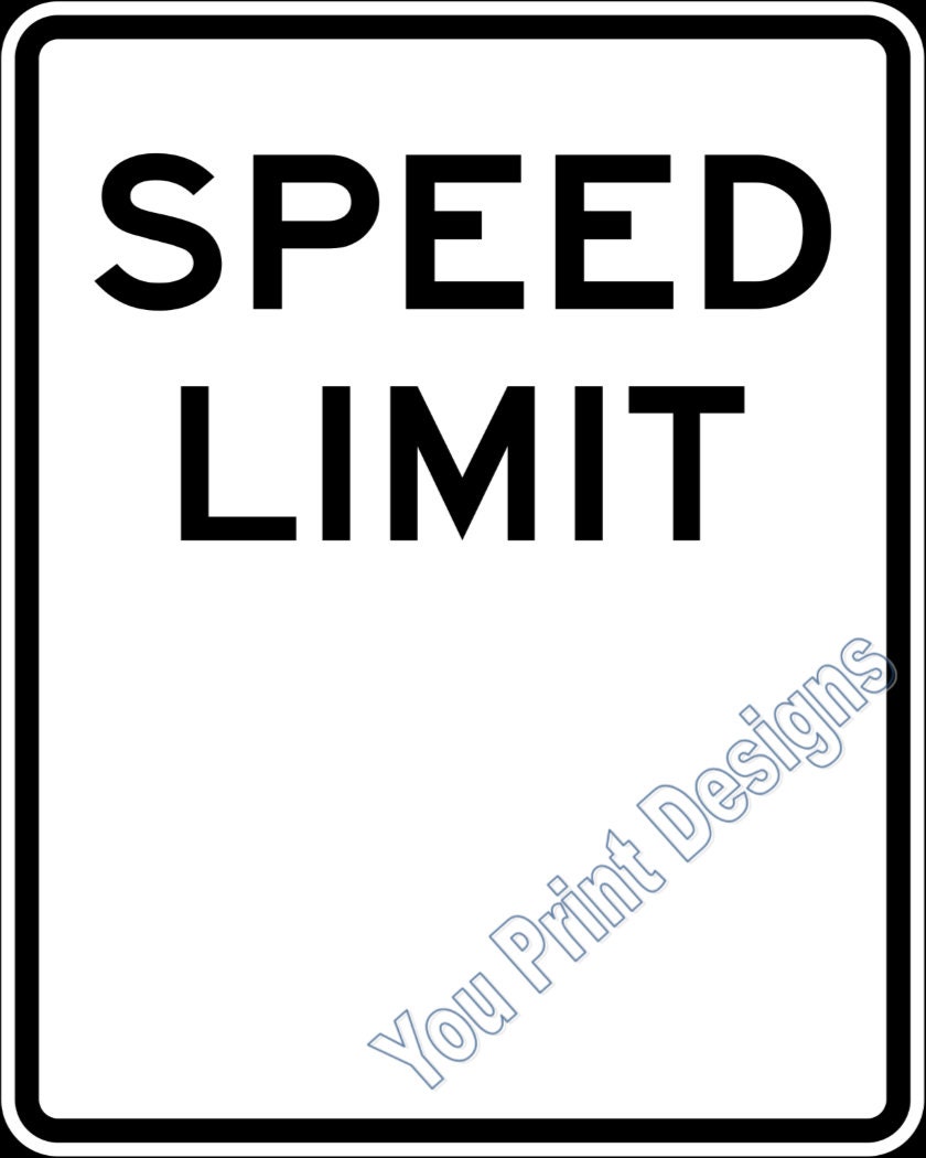 Printable Speed Limit Signs, Party Decorations, Scrapbooking, Paper