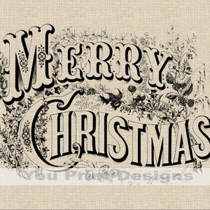 vintage joyeux Noël typographie, Transparent & inversé ou inversé, fichiers PNG JPEG, scrapbooking, repassage, fabrication de cartes, clipart numérique