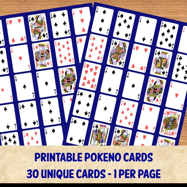 Pokeno Card Printable Etsy UK