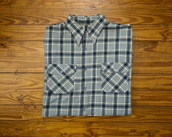 Vintage JC Penney Big Mac Button Down Shirt (80s / Large / 16 - 16.5 / Plaid Shirt / Dress Shirt / Casual Shirt / Long Sleeve / Button Up)