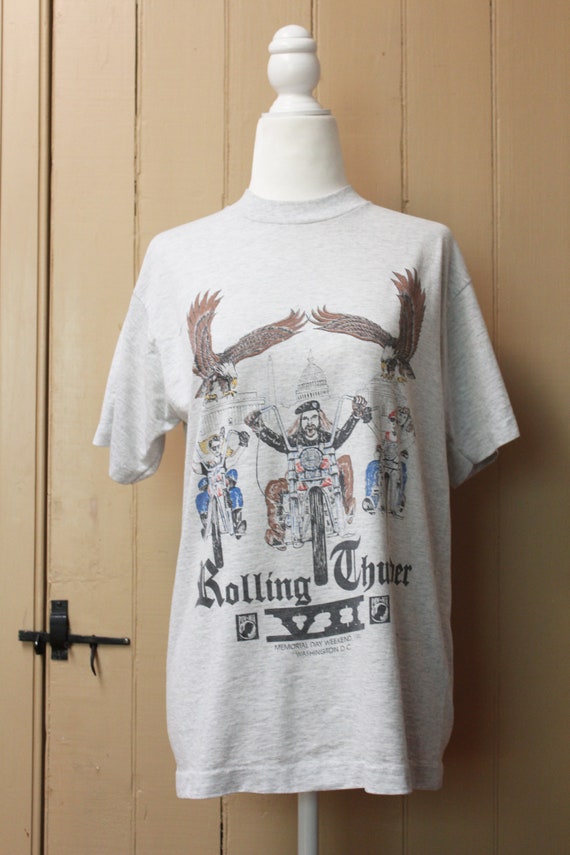 Vintage T Shirt - Rolling Thunder VII Shirt (90s … - image 10