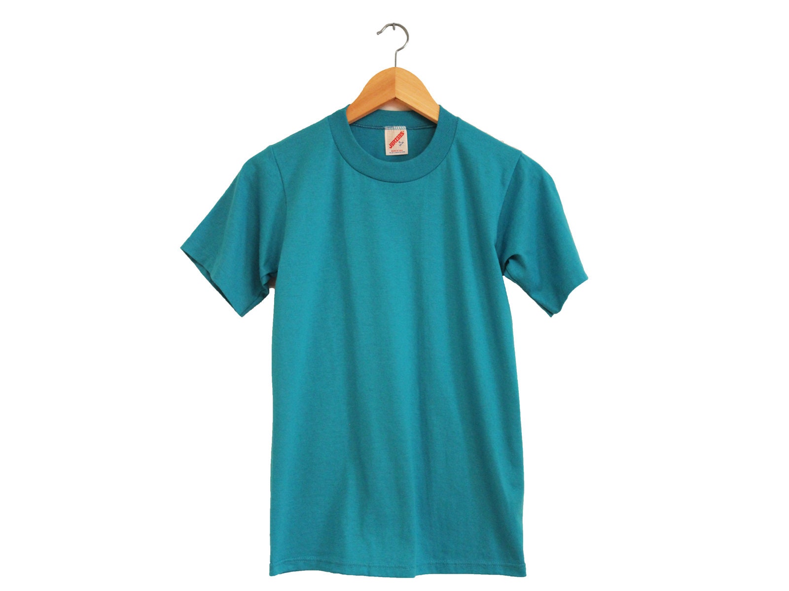succes bomuld Populær Vintage T Shirt Green / Teal Blank Shirt 80s / Small / S / - Etsy