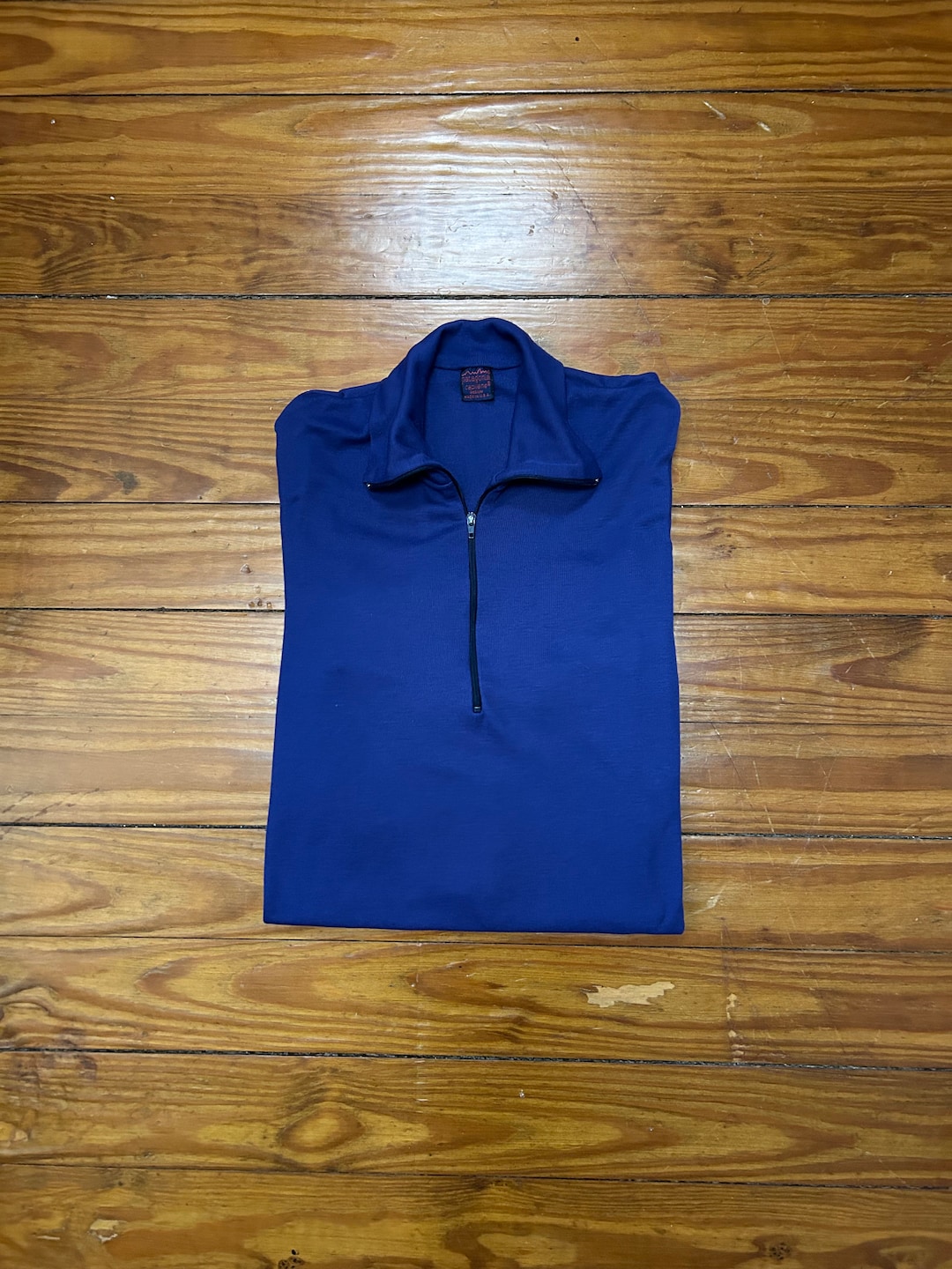 Vintage 80s-90'S Patagonia Capilene Henley Fleece Pullover, Made in USA, Men's Medium polyester navy blue type Vintage Second Hand