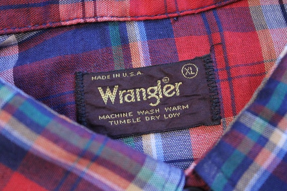 Vintage Button Up - Wrangler Snap Button Western … - image 3