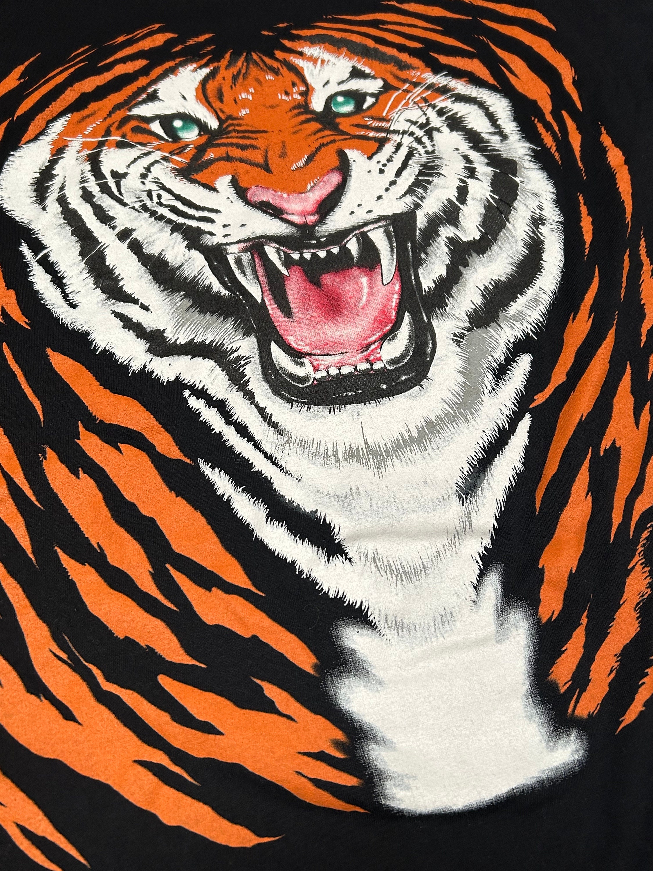 Vintage Tiger & Birds Tropical Shirt (Large)