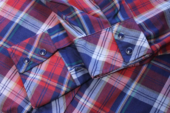 Vintage Button Up - Wrangler Snap Button Western … - image 7
