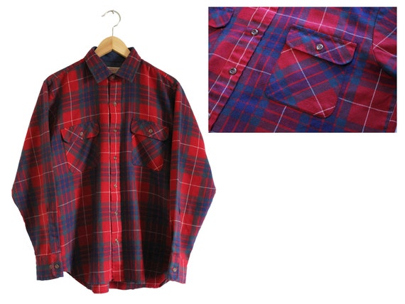 Vintage Button Up - Flannel Shirt by Arrow (80s /… - image 1