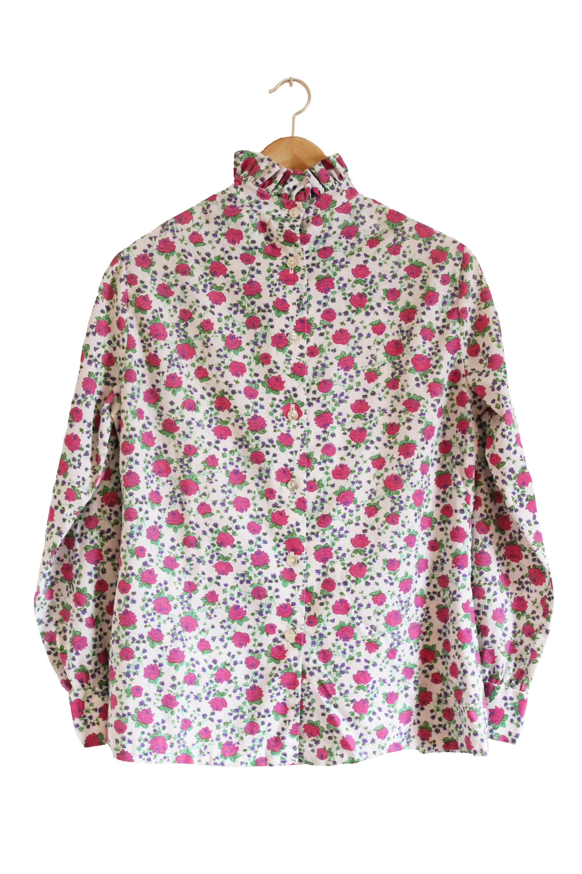 Vintage Button up Floral Blouse by Montgomery Ward 70s - Etsy