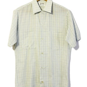 Vintage Button Up - Archdale Tattersall Plaid Shirt (60s / Small / S / Button Down / Loop Button / Dress Shirt / Preppy Shirt / Minimal)