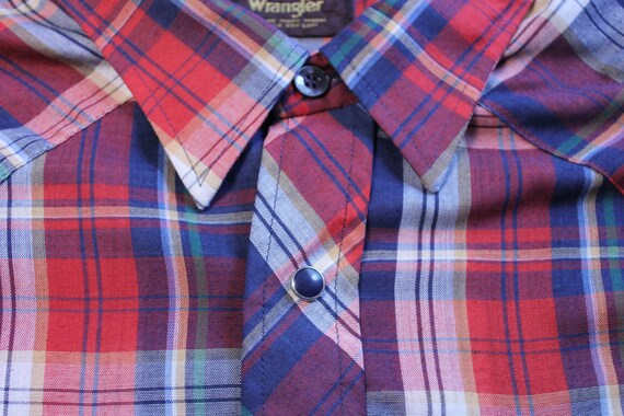 Vintage Button Up - Wrangler Snap Button Western … - image 5