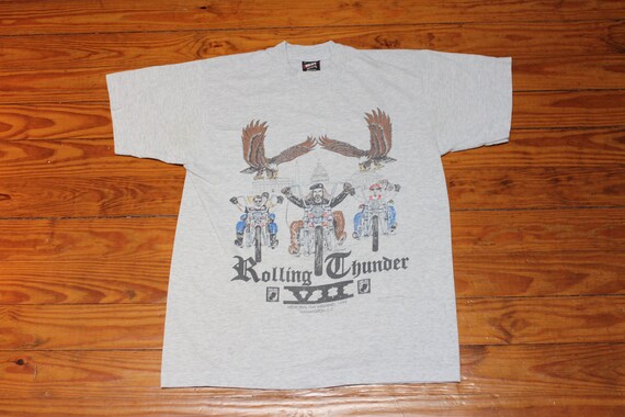 Vintage T Shirt - Rolling Thunder VII Shirt (90s … - image 2