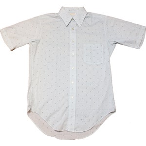 Vintage Button Up - Short Sleeve Dress Shirt by Andhurst (70s / Large / L / Button Down / Casual Shirt / Collard Shirt / Pocket Shirt)