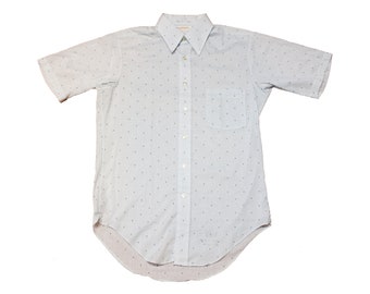 Vintage Button Up - Short Sleeve Dress Shirt by Andhurst (70s / Large / L / Button Down / Casual Shirt / Collard Shirt / Pocket Shirt)