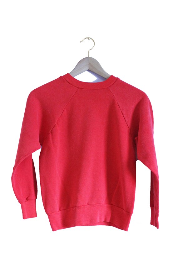 Vintage Sweatshirt - Red Raglan Bear Sweatshirt (… - image 3