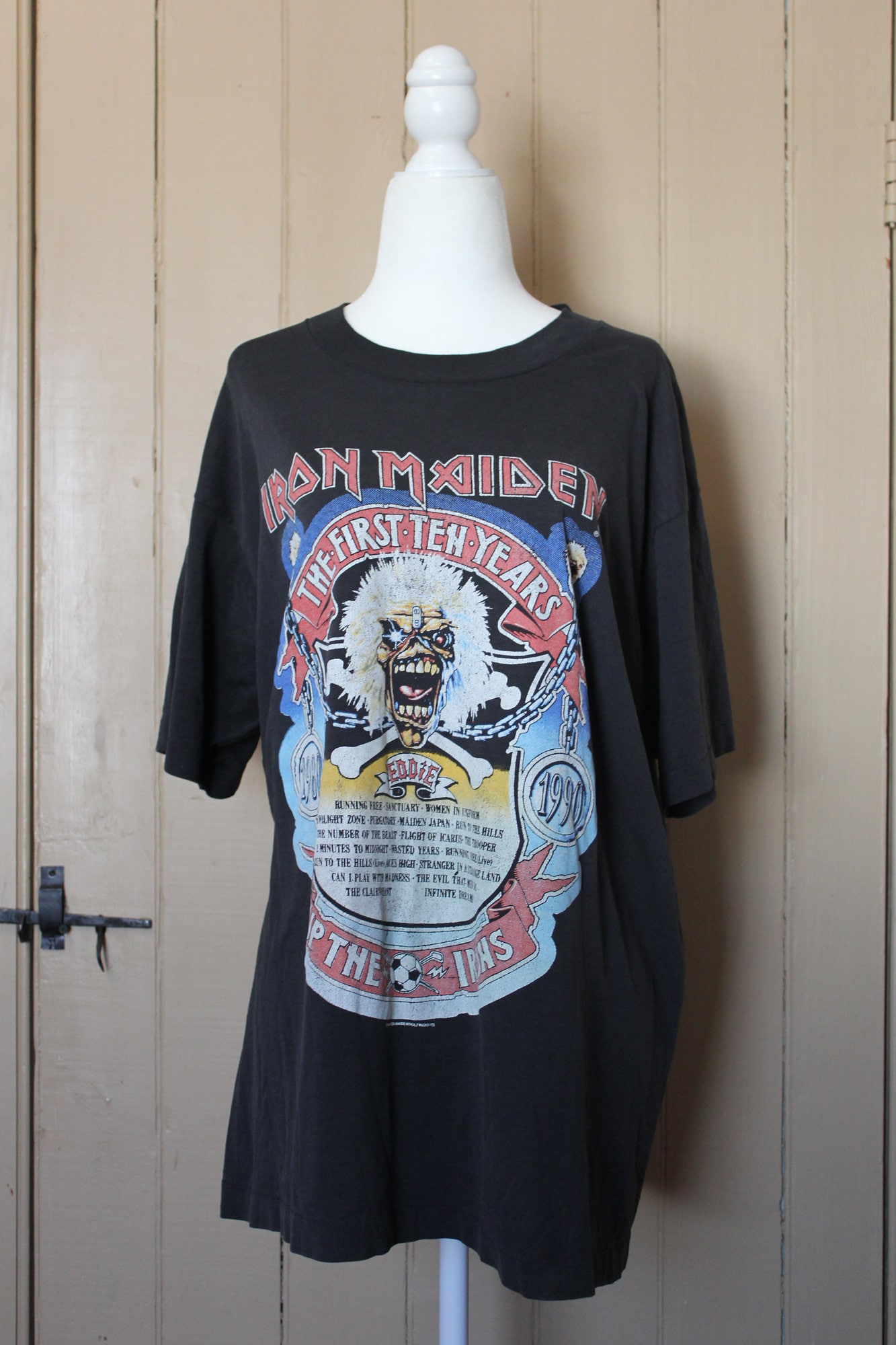 Vintage T Shirt Iron Maiden Shirt 90s / Large / L / the First Ten Years /  up the Irons / the Decennium / Eddie / Heavy Metal / NWOBHM - Etsy