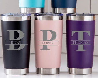 Personalisierter Reisebecher mit Initial und Name Thermobecher Chilly Chillys Hot Kalt Geschenke Ideen Geburtstage Weihnachten Vatertag Mutter