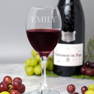 Personalised Engraved Wine Glass Any Name Gifts Ideas For Him Her Mens Womens Birthday Fathers Day Mothers Valentines Christmas Boxed