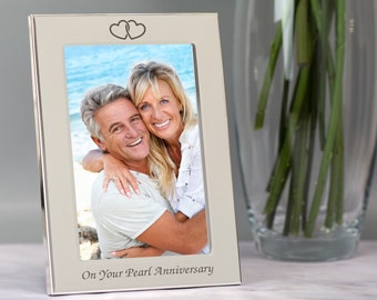 On Your Pearl Wedding Anniversary 30th Photo Picture Frame Gifts Ideas For Valentines Day Anniversary Wife Husband Anniversaries Presents