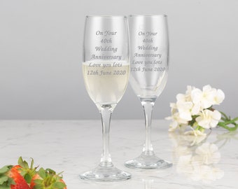husband and wife champagne glasses