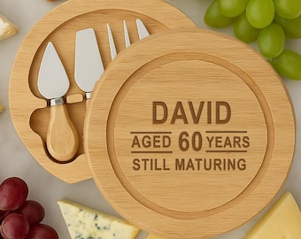 Personalised Birthday Aged Cheese Board Engraved Gift Ideas For 18th 21st 30th 40th 50th Cheese Lover Him Her Mum Dad Charcuterie Wooden