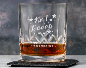 Pickerel Whisky Glass Etched Personalized Gift Free Personalization
