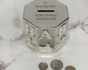 Girls Money Box Etsy - personalised abc money box girl fo!   r boy baby christening naming day gifts ideas holy communion baptism 1st first birthday new babies