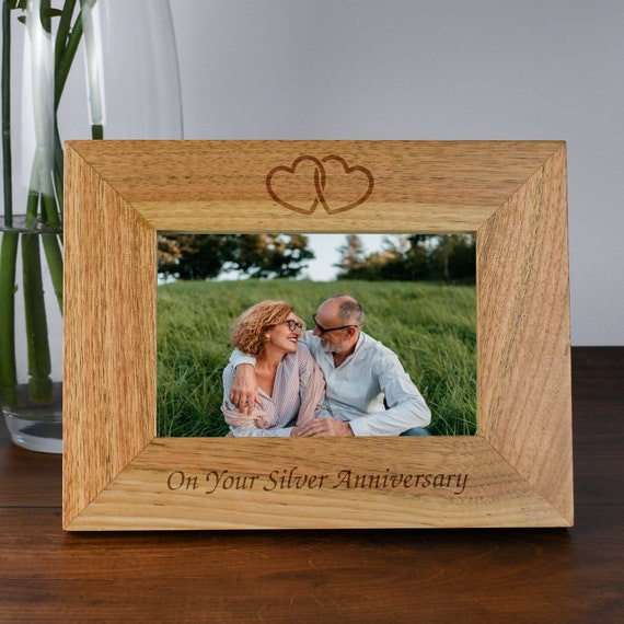 Design Your Own Engraved Personalised Photo Frame 6x4" 7x5" Chunky Solid Wood 
