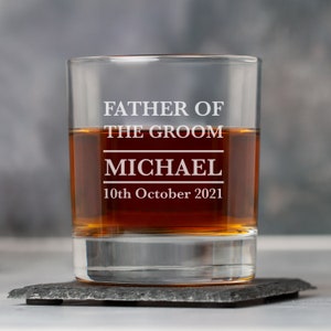 Personalised Father Of The Groom Tumblers Whisky Glass Gifts Ideas Presents For Wedding Favours Thank You Gifts Presents Tokens Him Mens