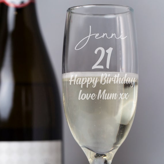 Buy Personalised Champagne Glass 18th 21st Birthday Gift for Her