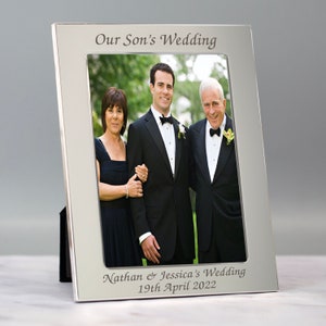 Personalised On Our Sons Son's Wedding Day Photo Picture Frame Gifts Ideas For Mother and & Father Of The Groom Presents Keepsakes image 3