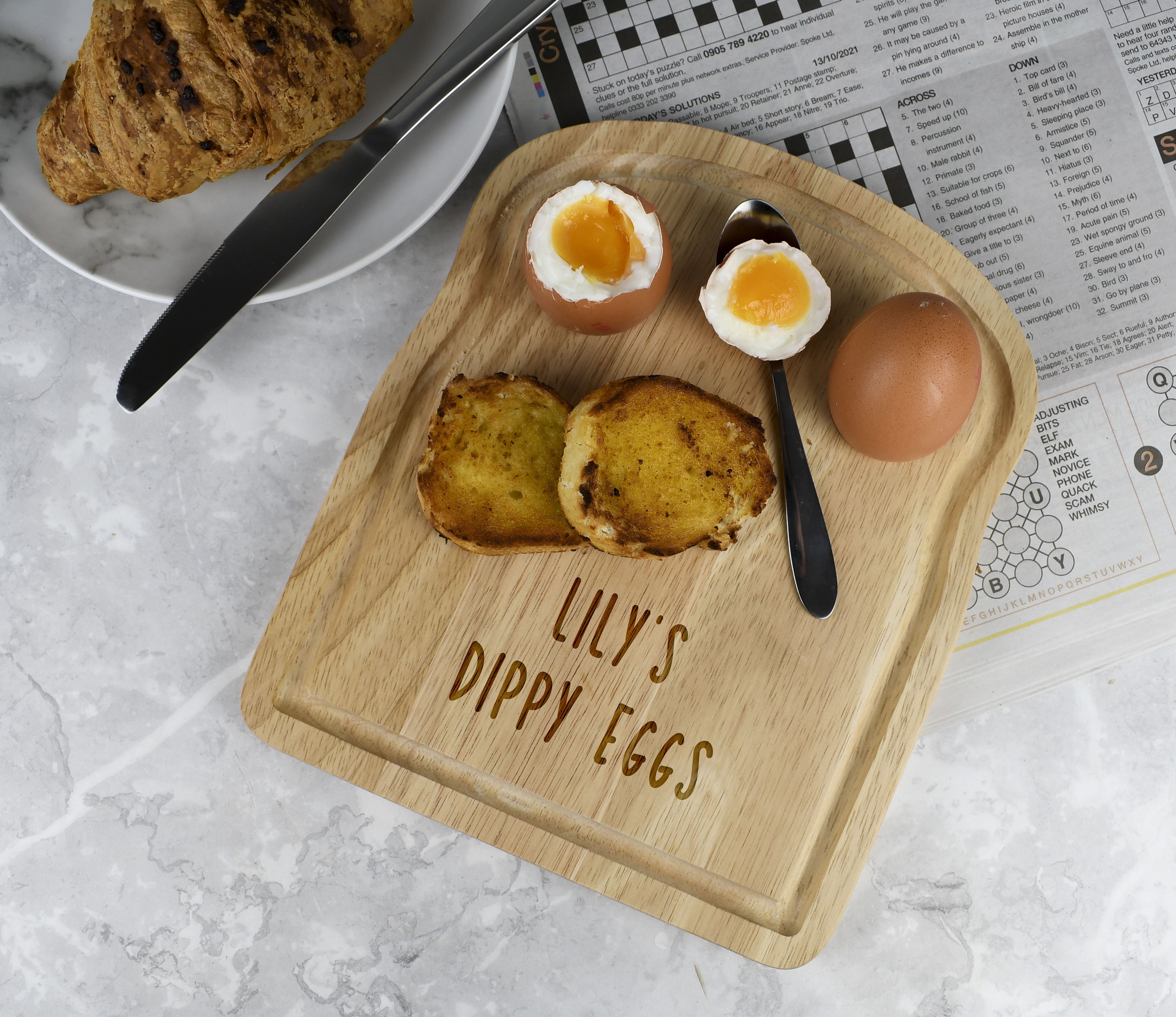 Single Welly Boot Wooden Egg Cup Set 