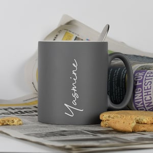 Personalised Name Satin Mug Laser Engraved Gifts Ideas Presents For Mum Dad Birthday Christmas Mothers Fathers Day