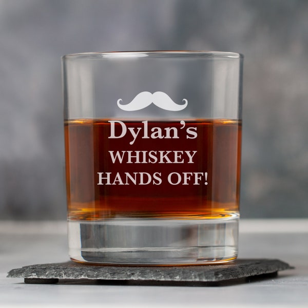 Personalised Engraved Moustache Tumblers Whisky Glass Gifts Ideas Presents For Mens Dad Him His Whiskey Vodka Christmas Birthday Fathers Day