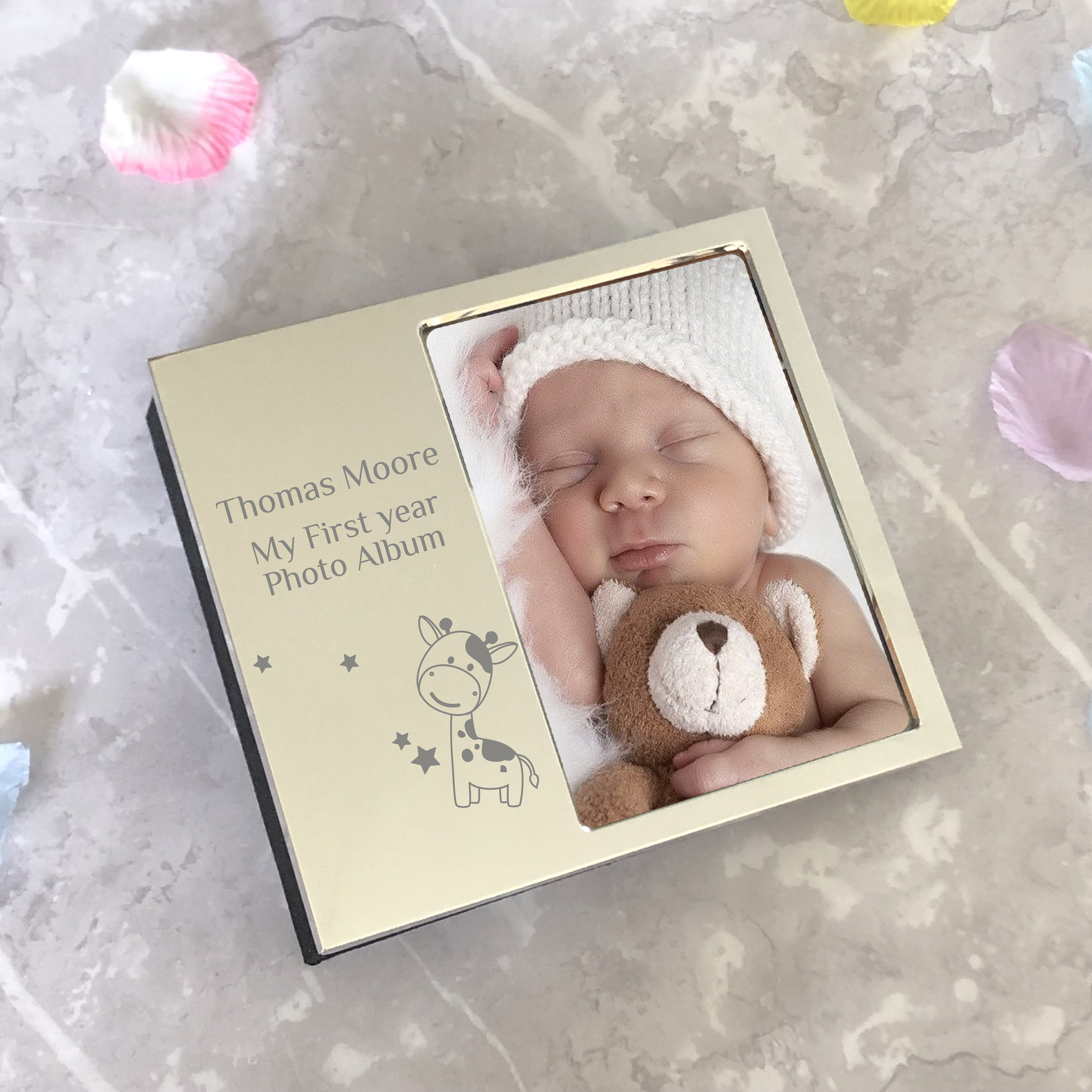 Álbum personalizado del marco de fotos del bebé regalos ideas para los  niños recién nacidos bebés bautizando el bautismo primer año fotos fotos -   España